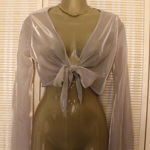 Light champagne flared top